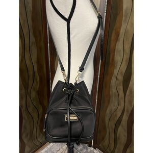 Calvin Klein Belfast Black Nylon bucket/crossbody bag